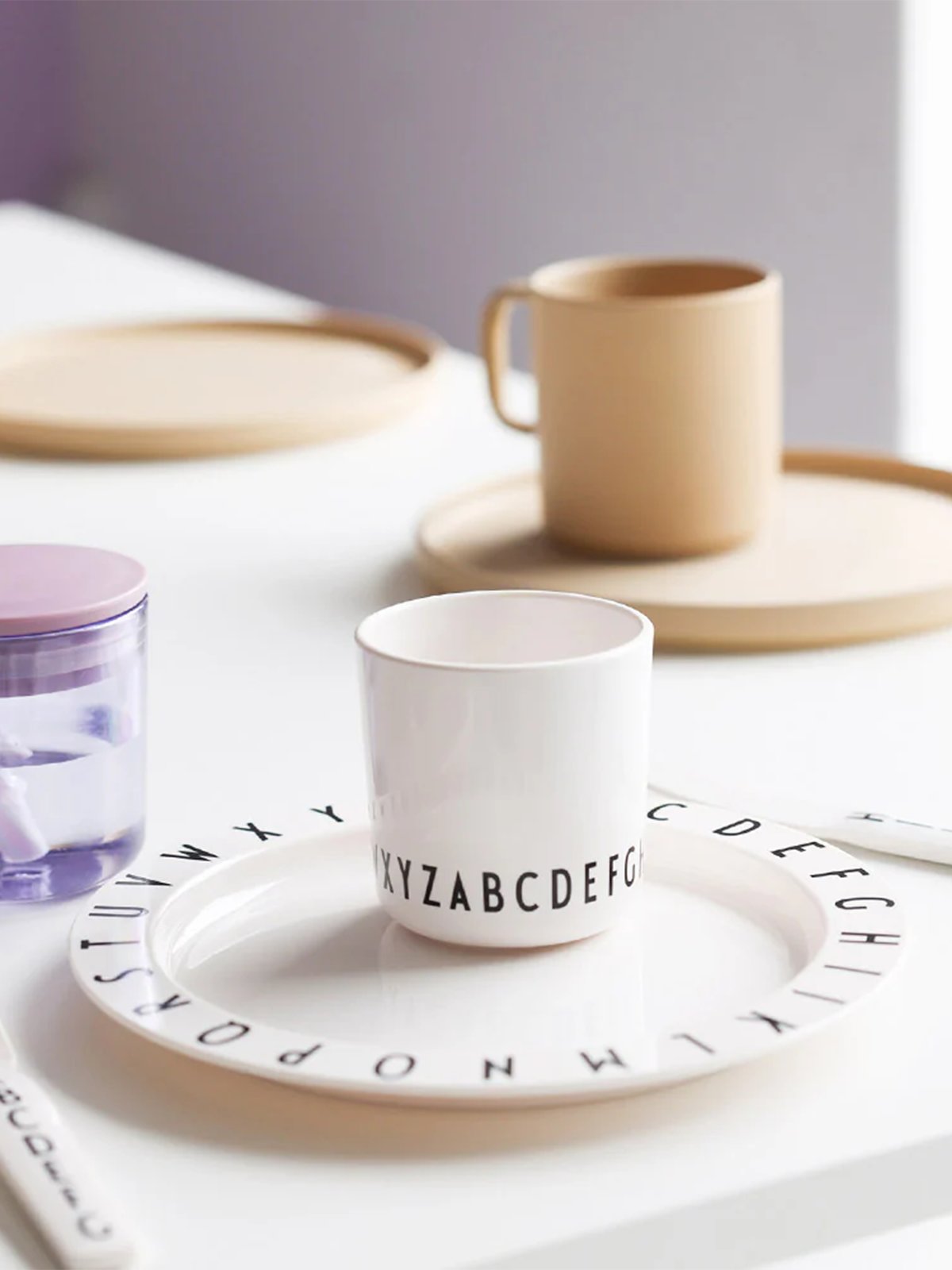 Design Letters Eat & Learn plate tritan White