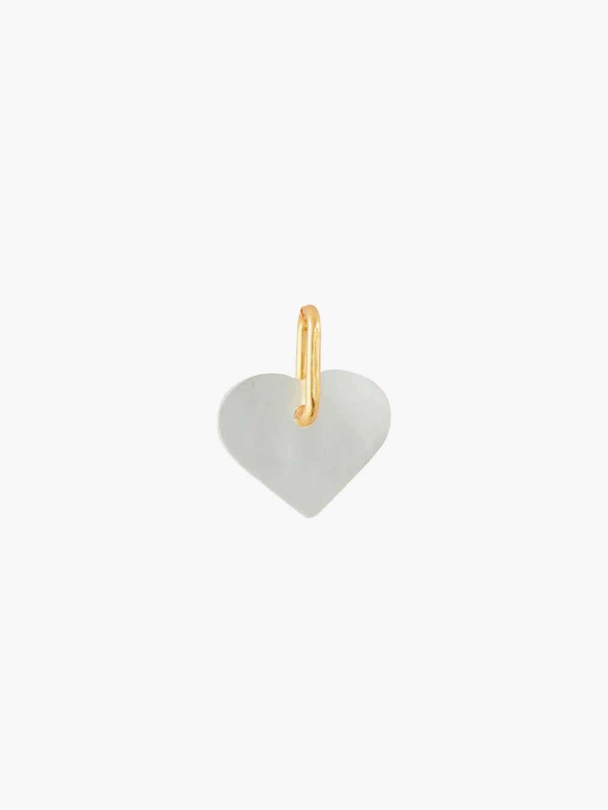 Design Letters Pearl heart charm - Gold plated Gold