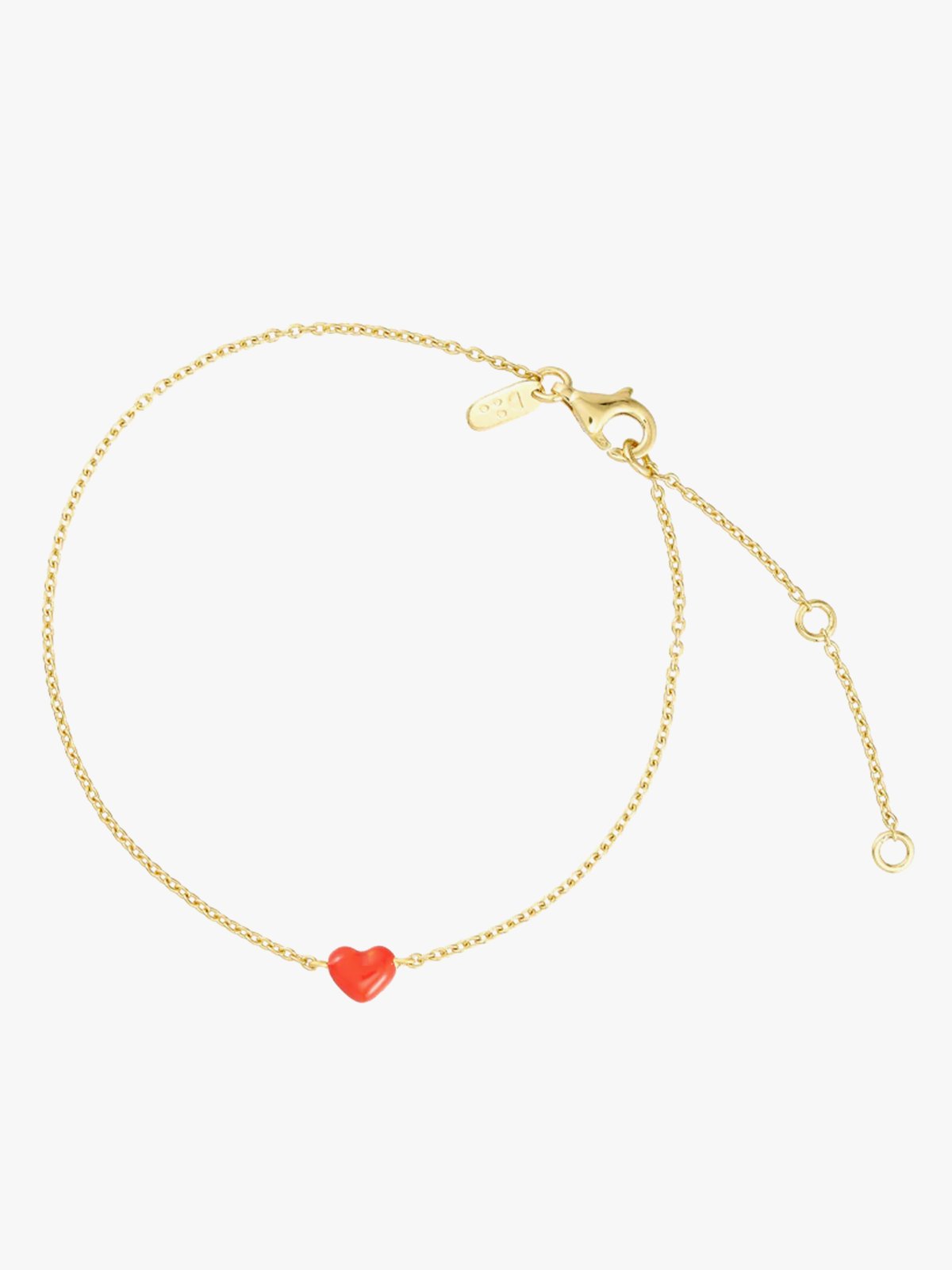 Design Letters Little Big Love Bracelet - Goldplated Coral