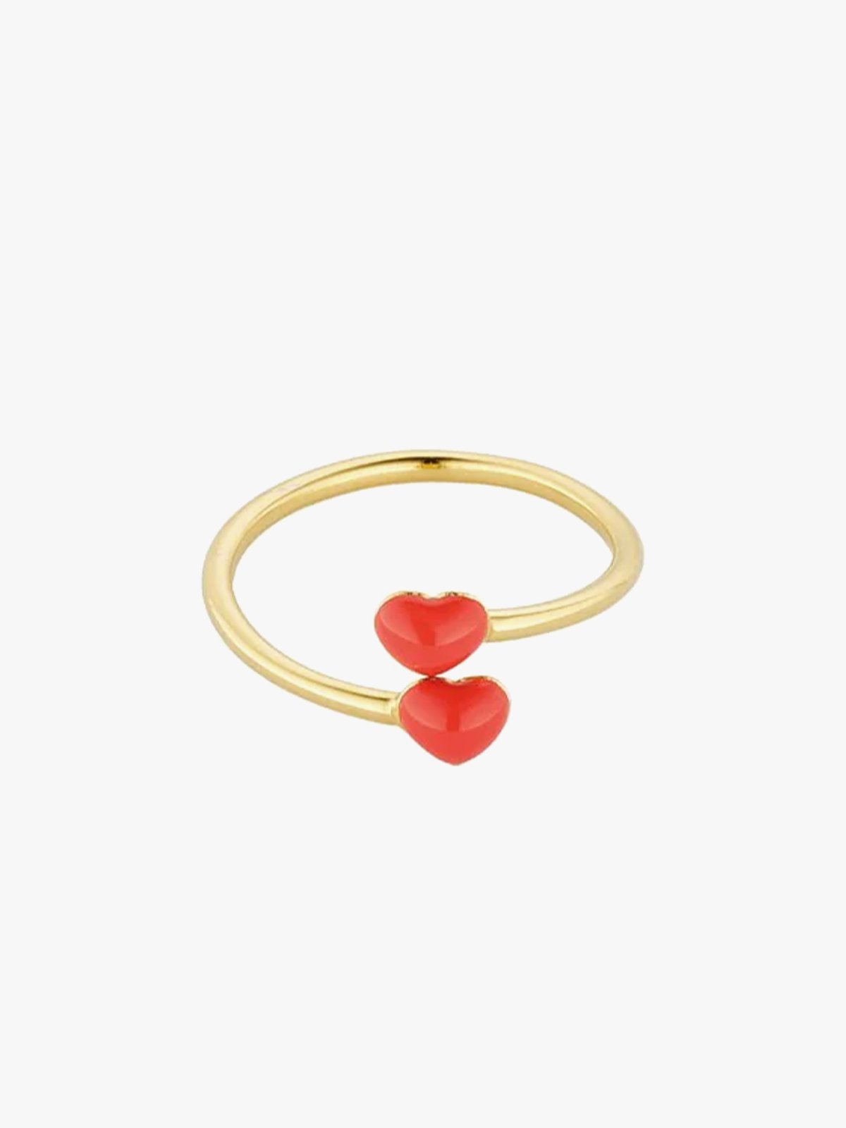 Design Letters Little Big Love Ring - Goldplated Coral
