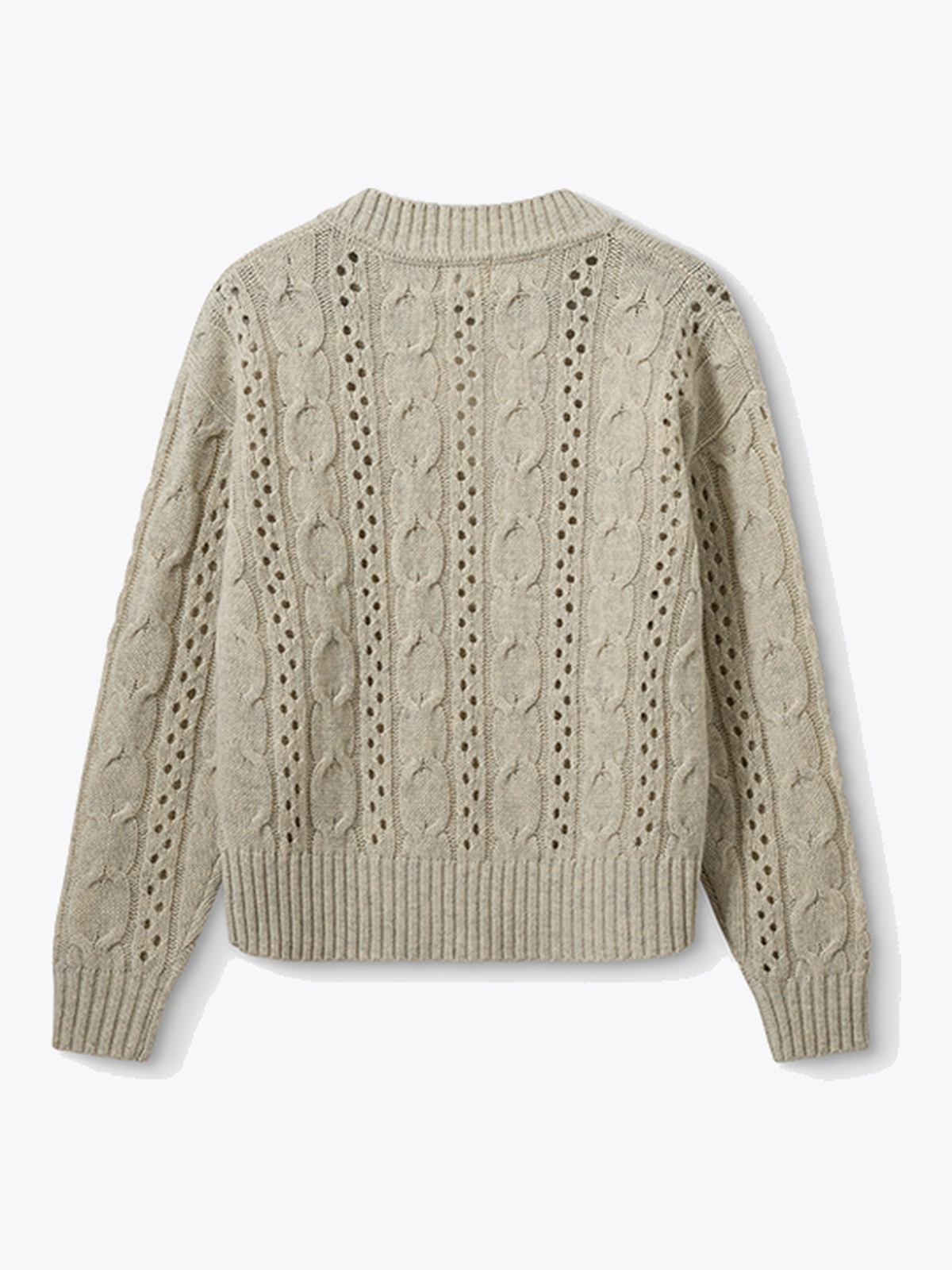 DESIGNERS REMIX Daze Cable V-neck Beige