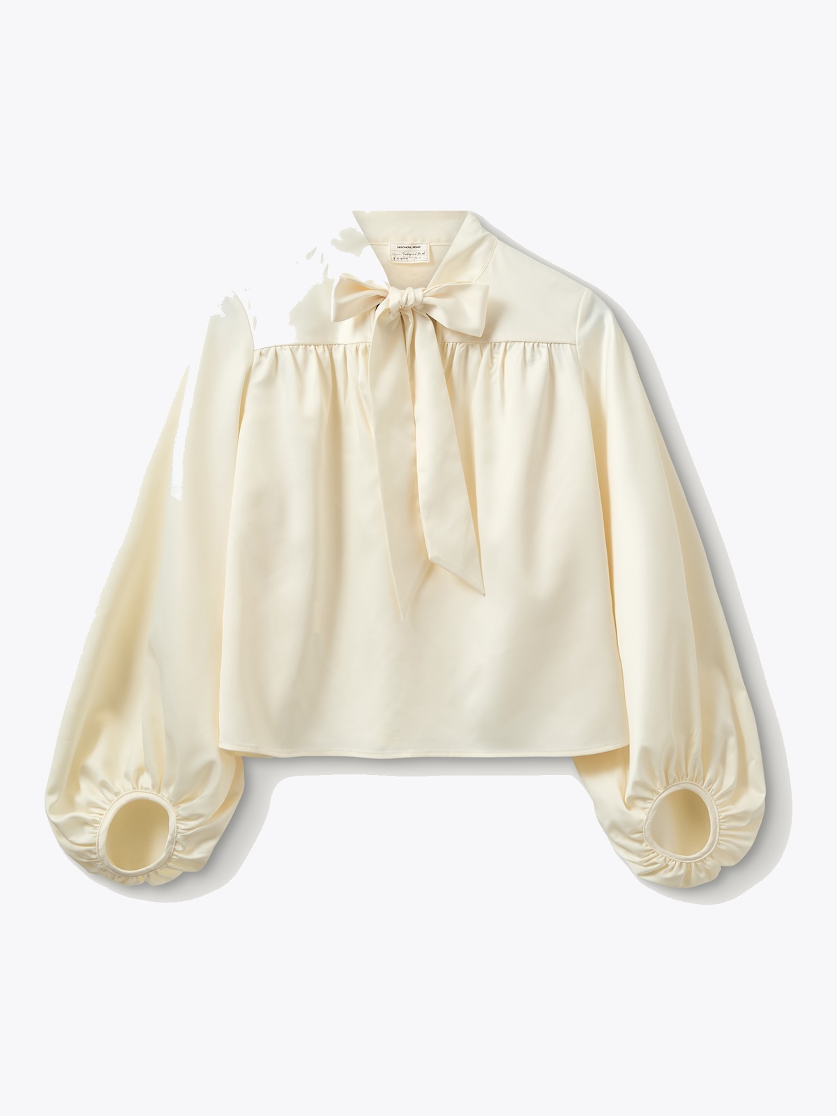 DESIGNERS REMIX Stella Bow Blouse Hvit