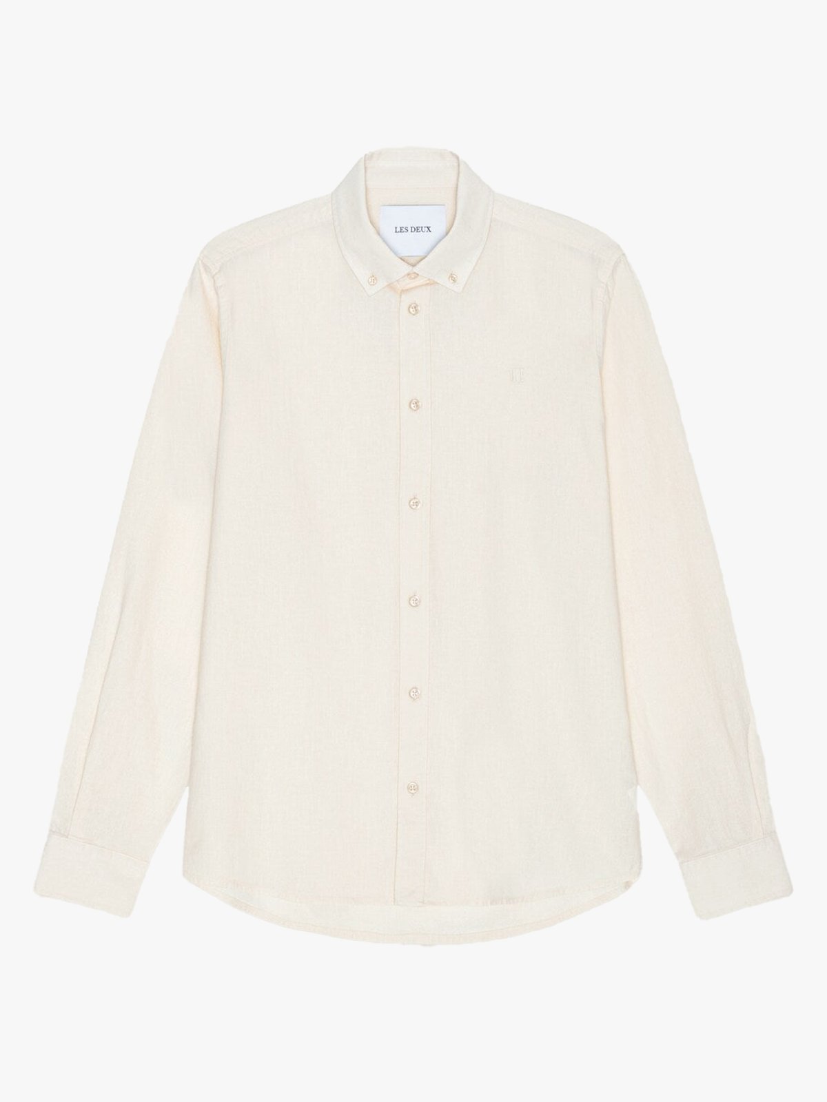 Les Deux Konrad Cotton Linen Shirt Eggnog White