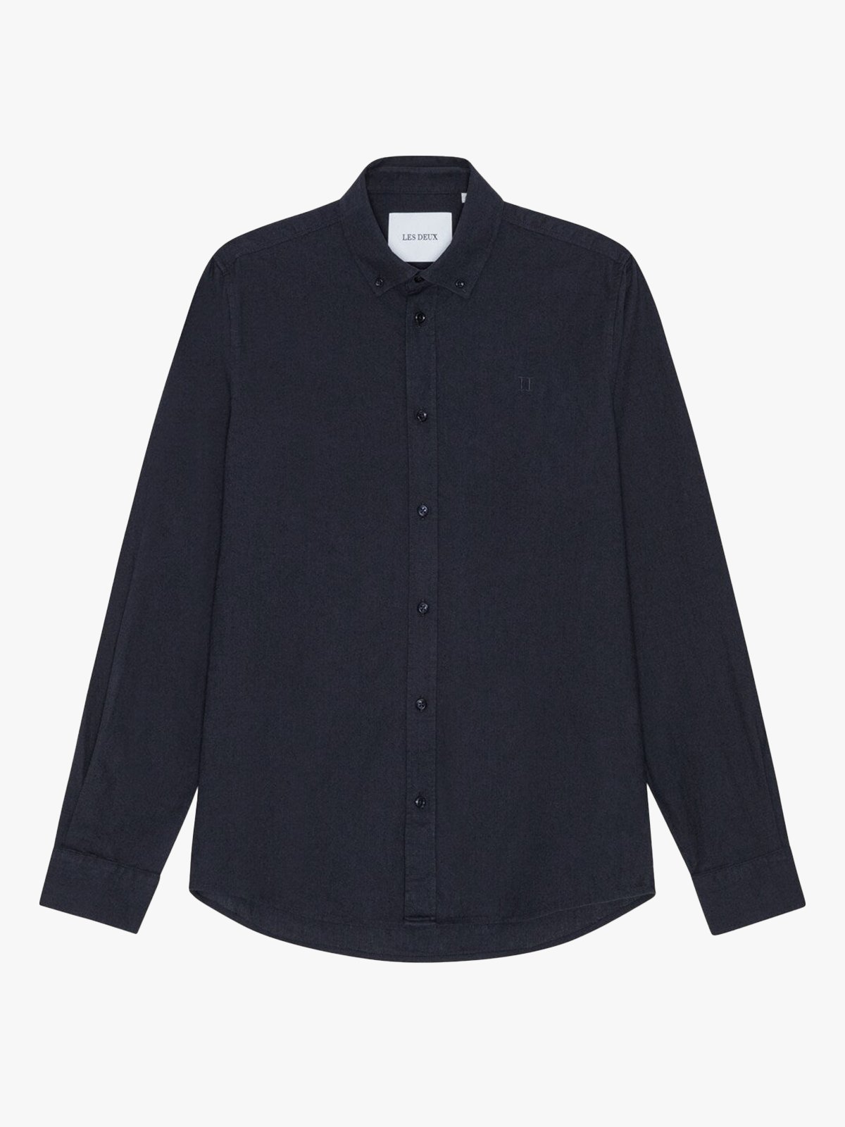 Les Deux Konrad Cotton Linen Shirt Dark Navy
