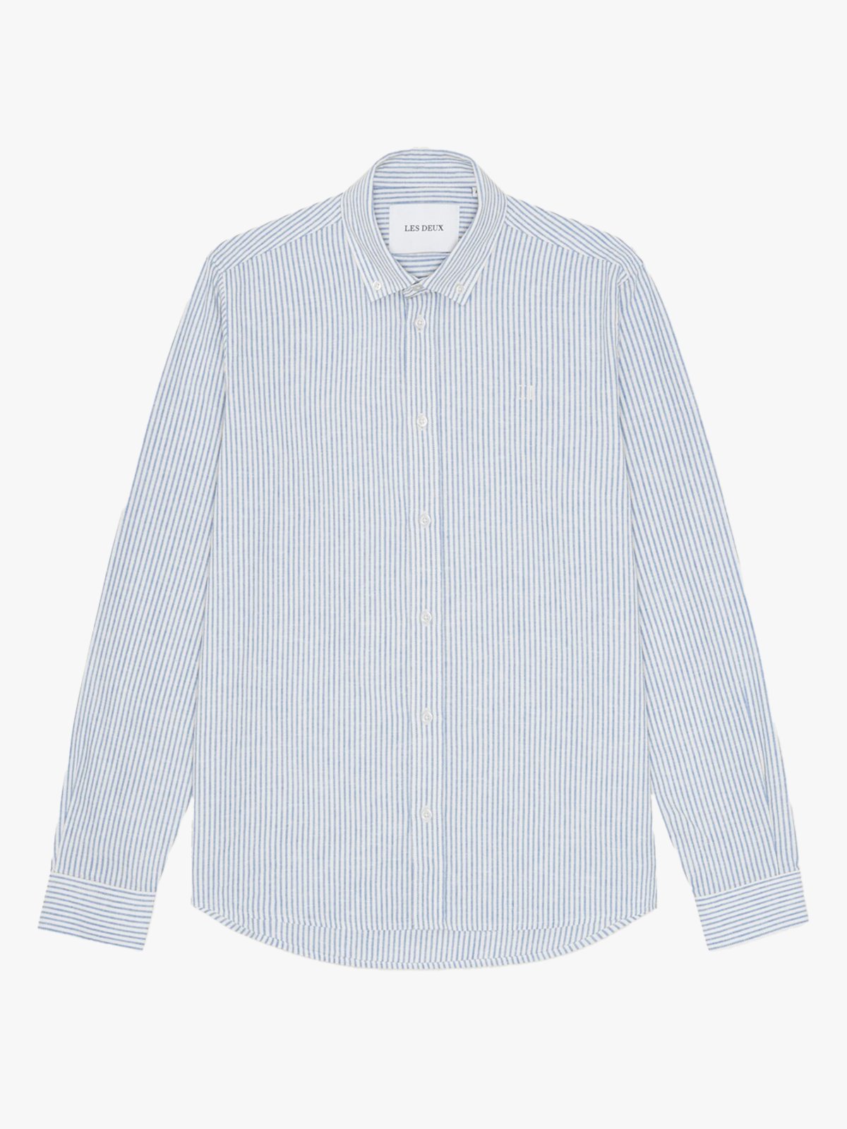 Les Deux Konrad Stripe Cotton Linen Shirt Allure