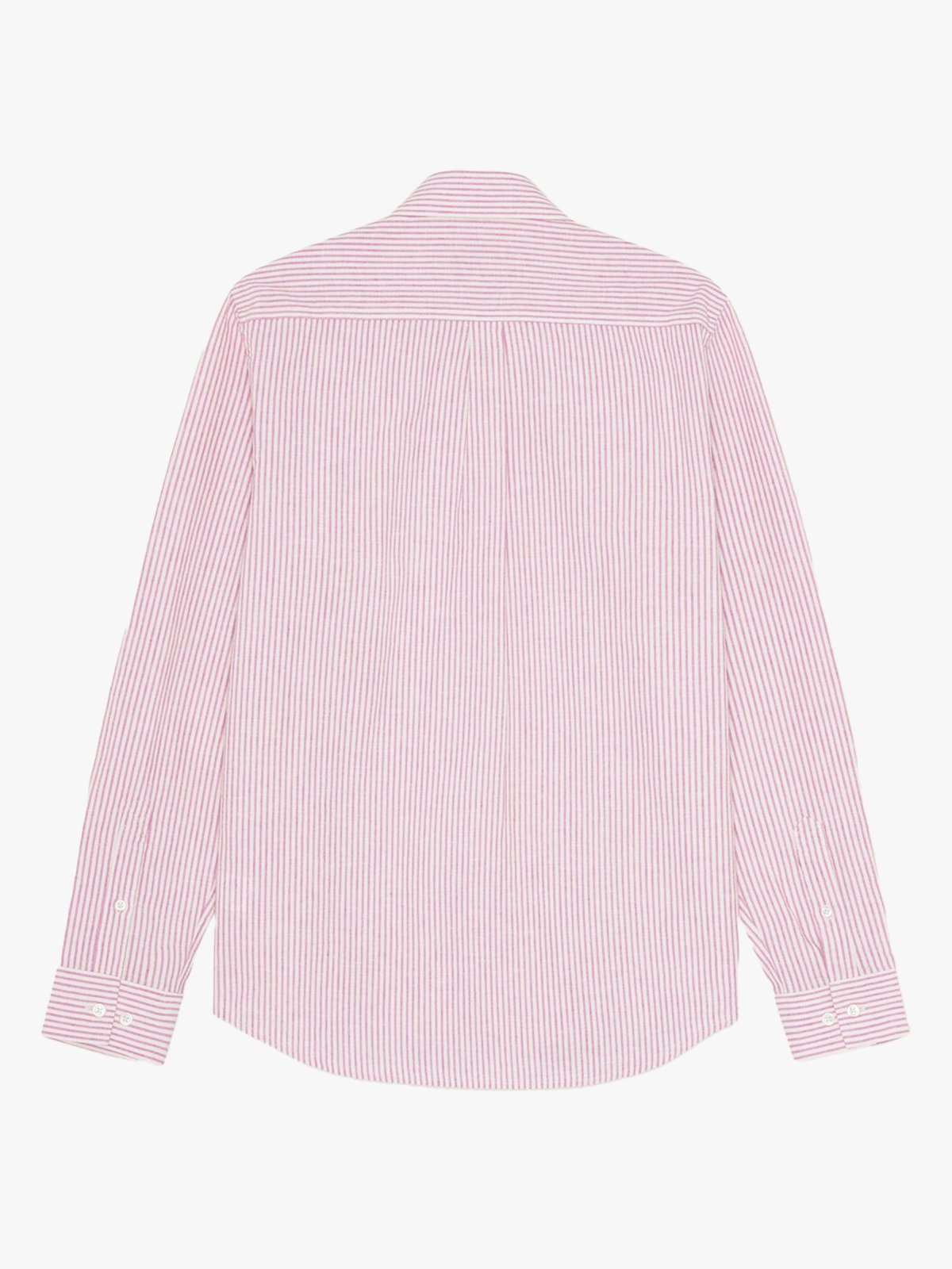 Les Deux Konrad Stripe Cotton Linen Shirt Crocus Pink