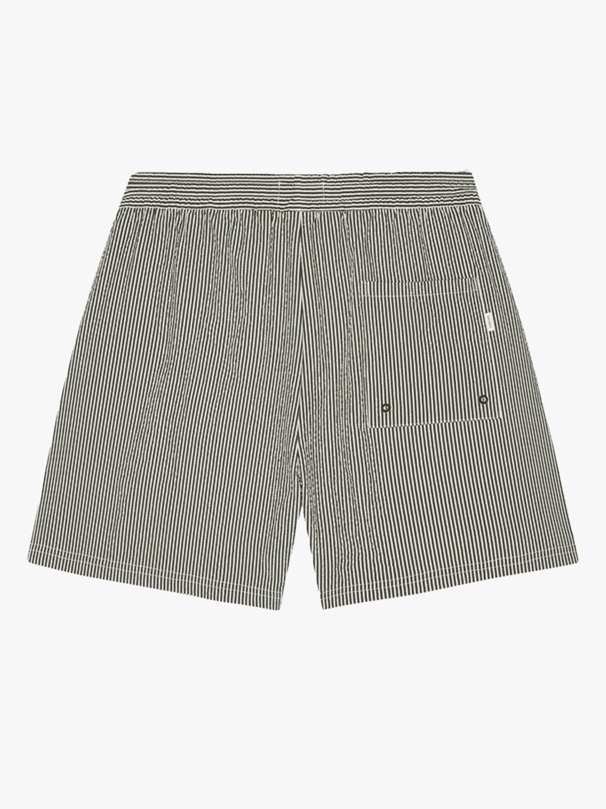Les Deux Stan Stripe Seersucker Swim Shorts Black