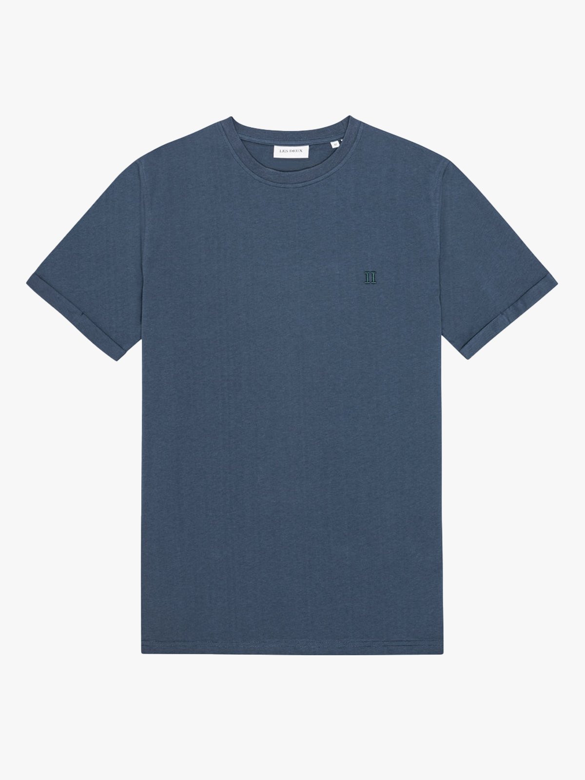 Les Deux Norregaard Contrast T-Shirt Dark Denim Blue