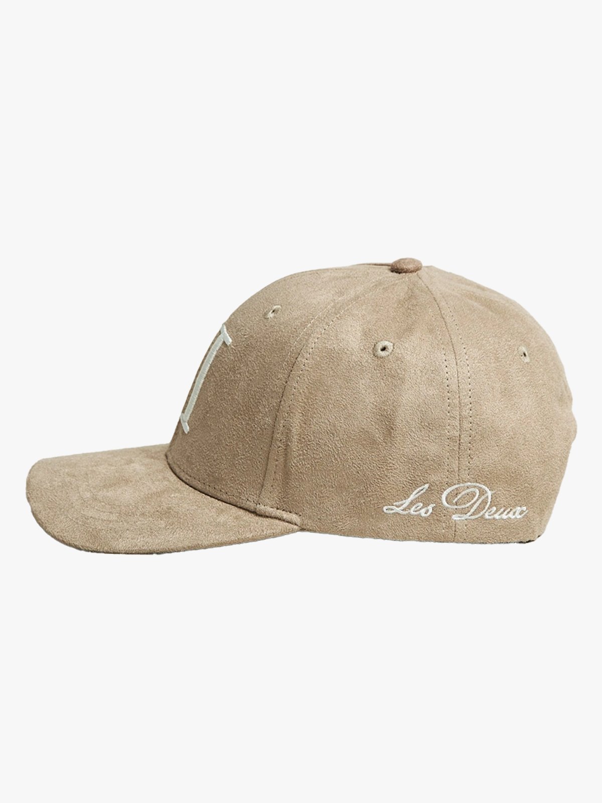 Les Deux Encore Suede Baseball Cap Dark Sand