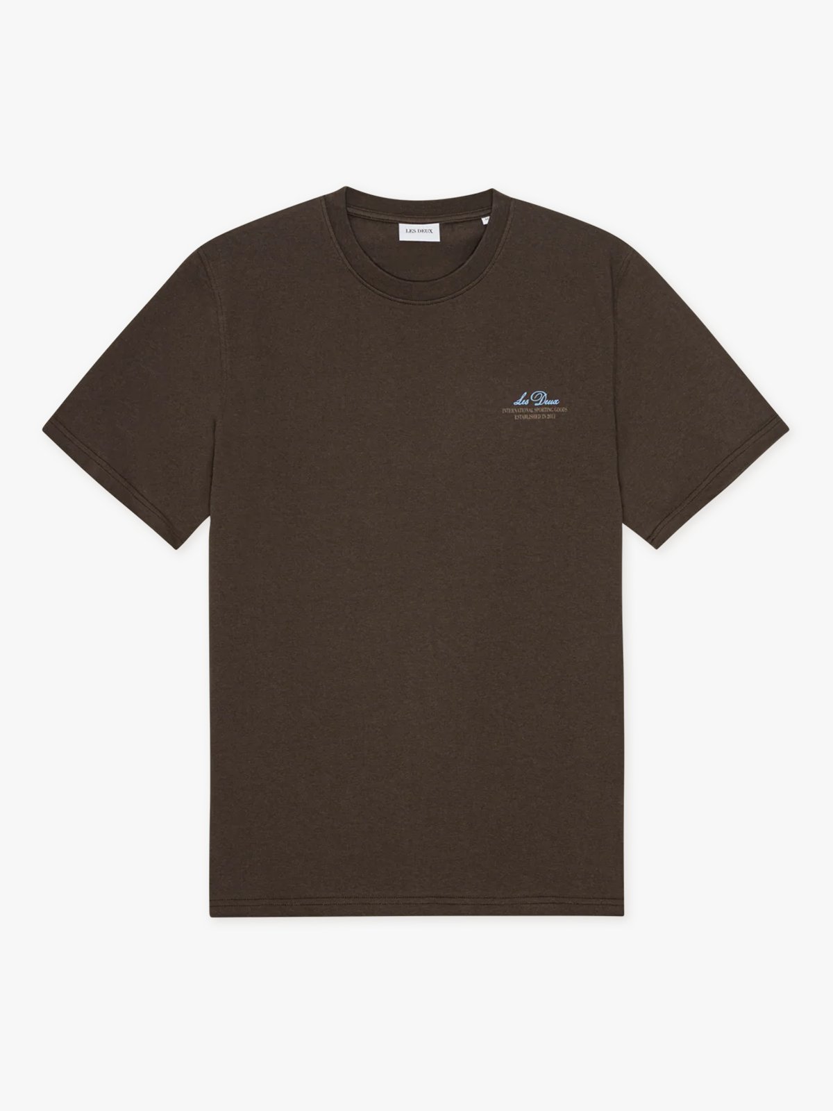 Les Deux Ben Globe T-Shirt Turkish Coffee Brown
