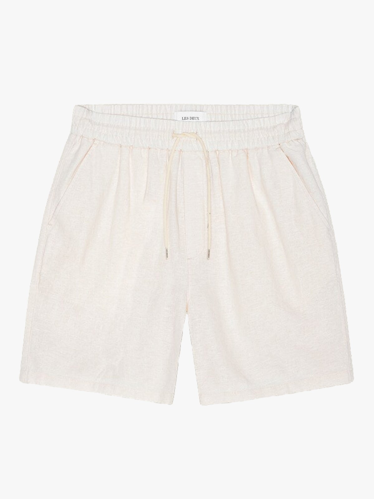 Les Deux Otto Linen Shorts Eggnog White