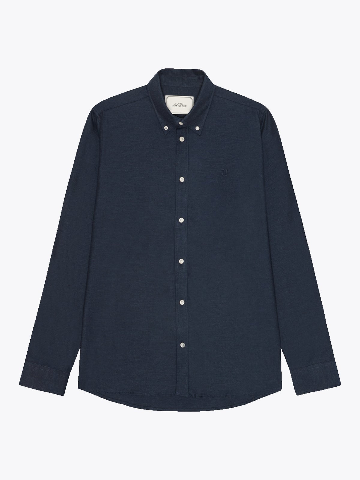 Les Deux Soft Flannel Shirt Dark Navy Blue