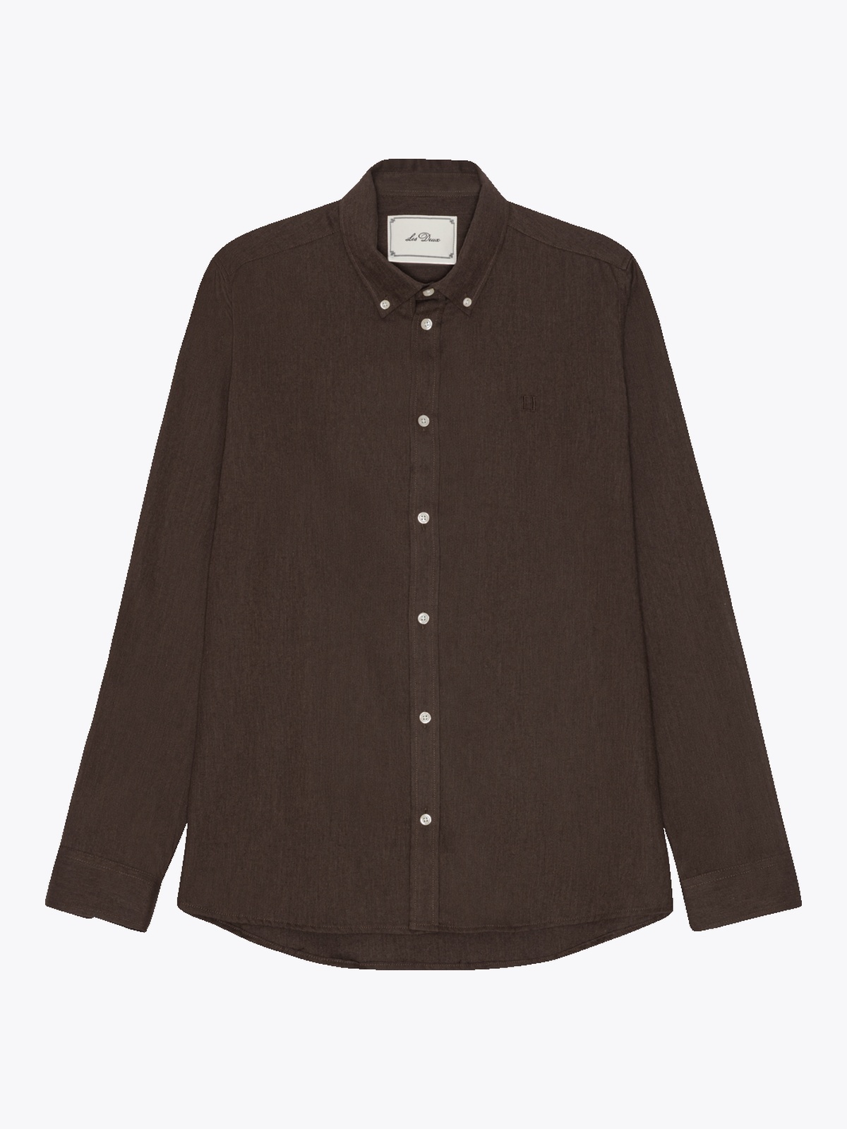 Les Deux Soft Flannel Shirt Delicioso Brown
