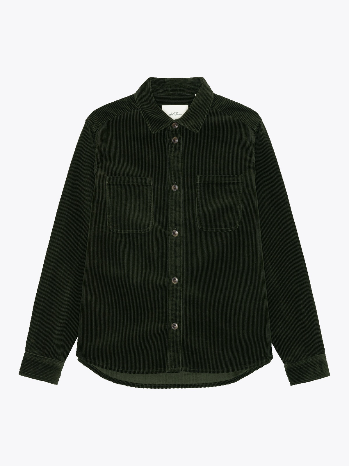 Les Deux Corduroy Overshirt Rosin Green