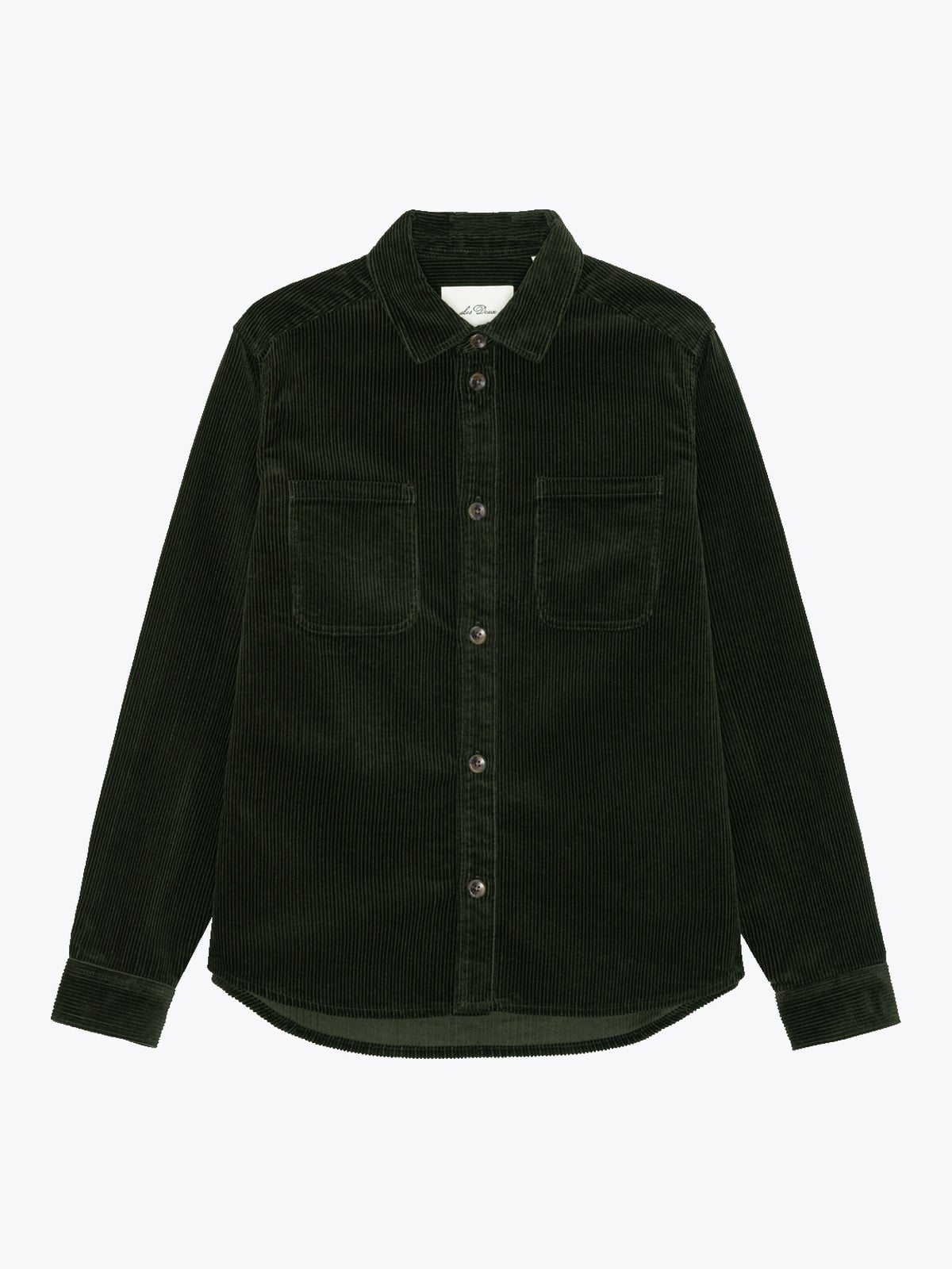 Les Deux Corduroy Overshirt Rosin Green