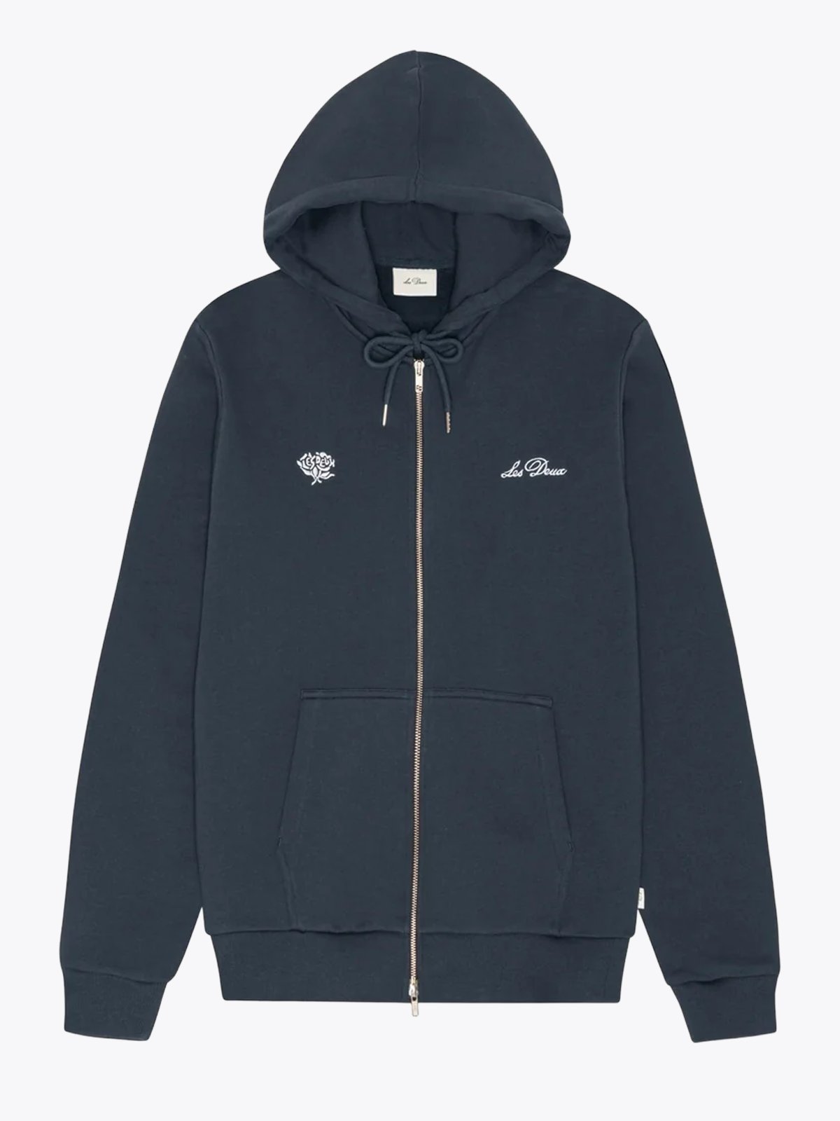 Les Deux Deux Zipper Hoodie India Ink Blue