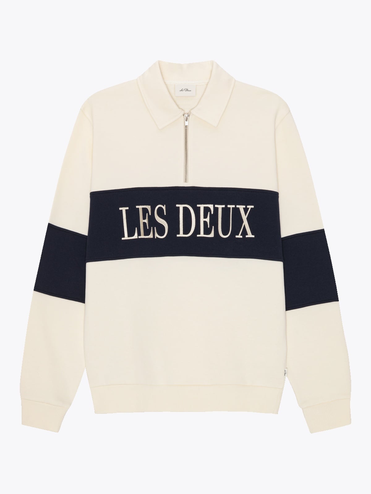 Les Deux Zipper Rugby Sweatshirt Ivory