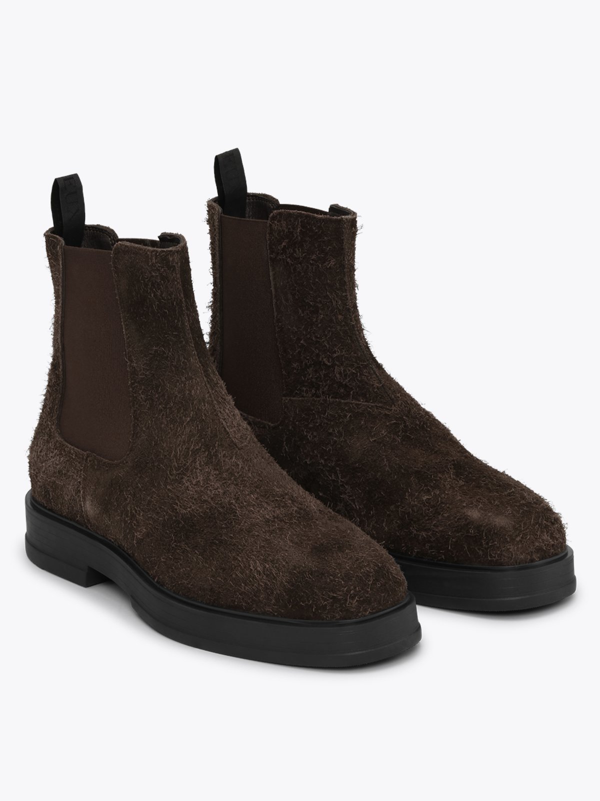 Les Deux Hairy Suede Chelsea Boot Brun