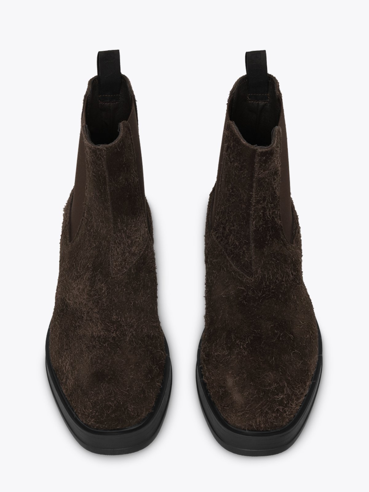 Les Deux Hairy Suede Chelsea Boot Brun