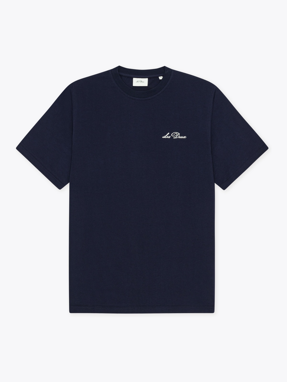 Les Deux Signature Print T-Shirt Blå