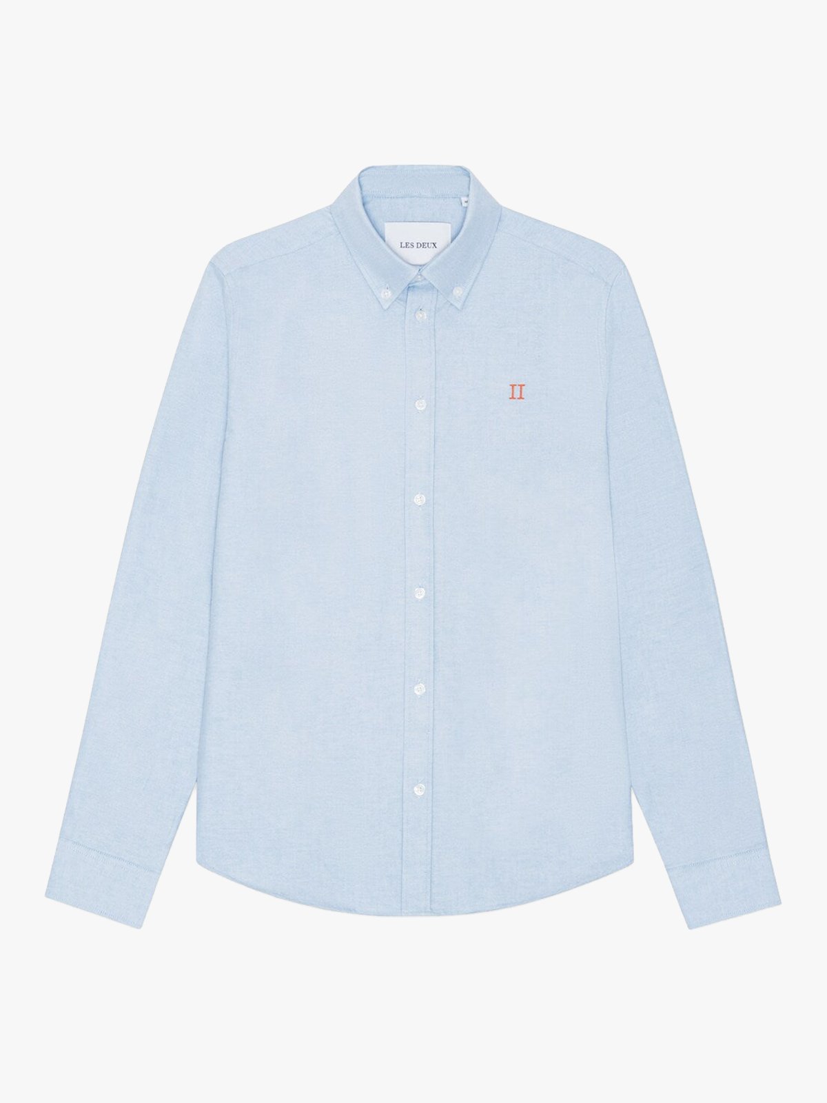 Les Deux Konrad Contrast Oxford Shirt Light Blue / White