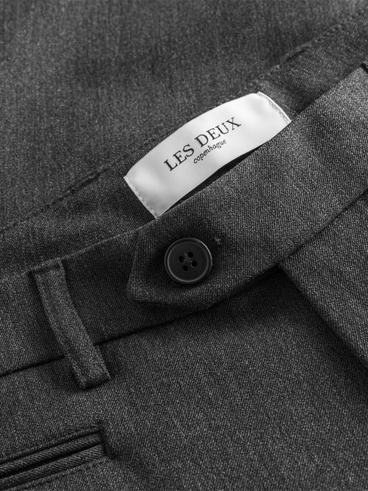 Les Deux Como Suit Pants Dark Grey Melange