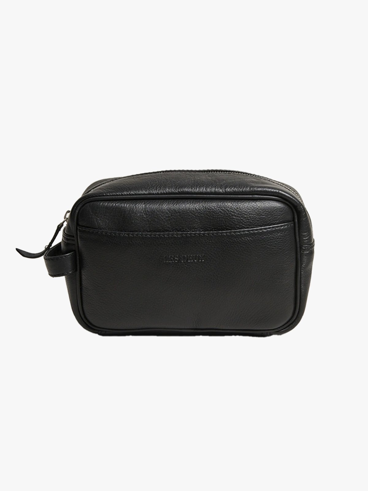 Les Deux Leather Wash Bag Black