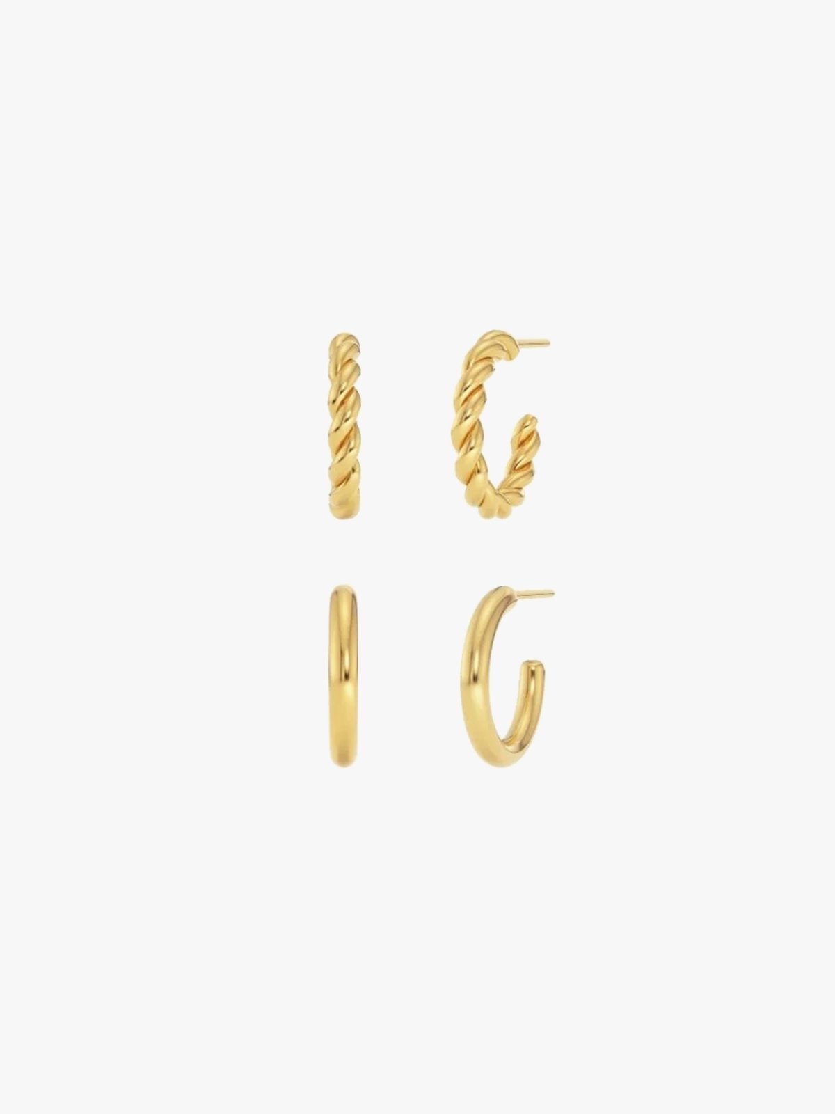 Edblad Duo Pair Creoles Gold Gold