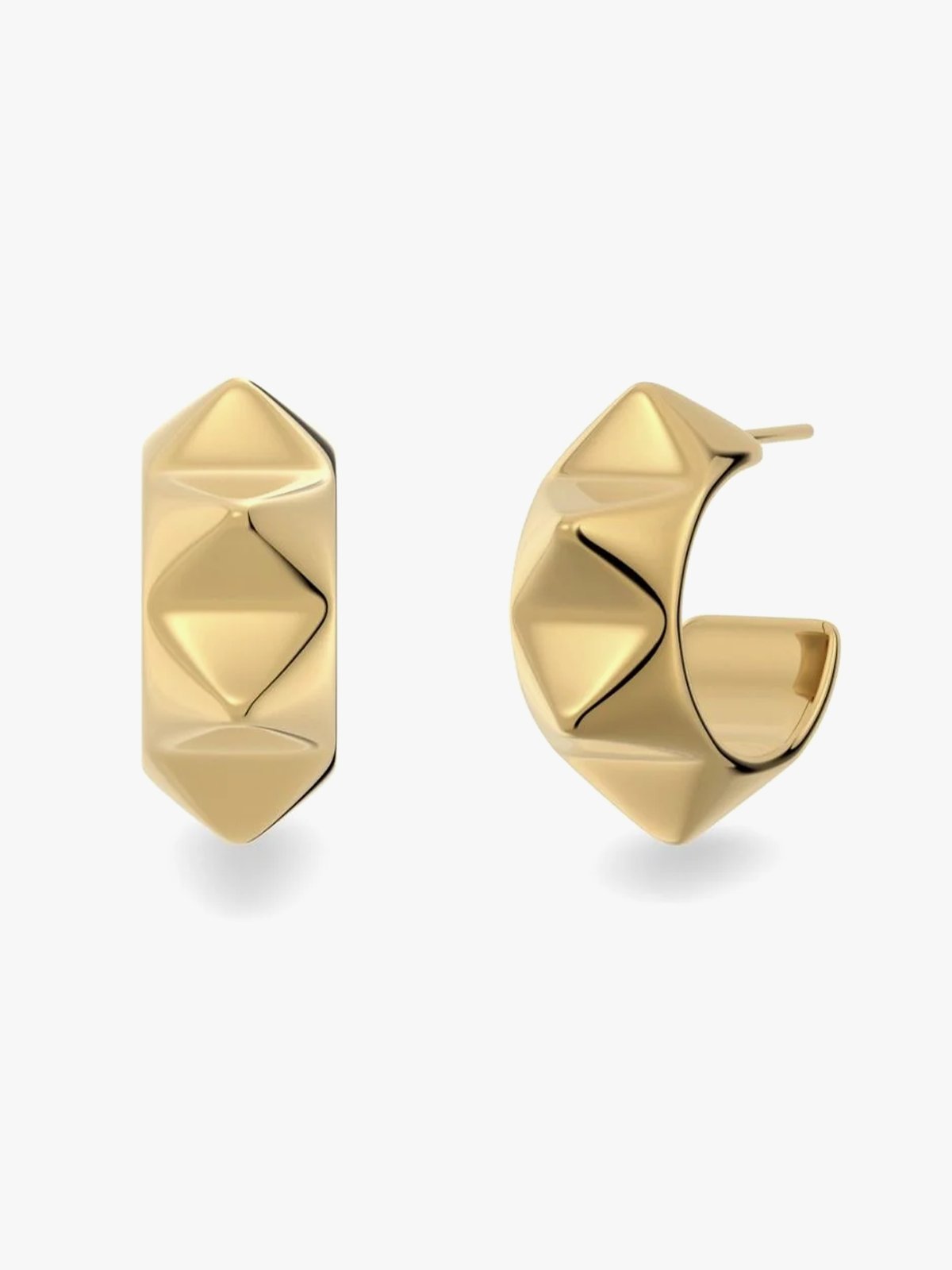 Edblad Peak Rivet Creoles Gold Gold