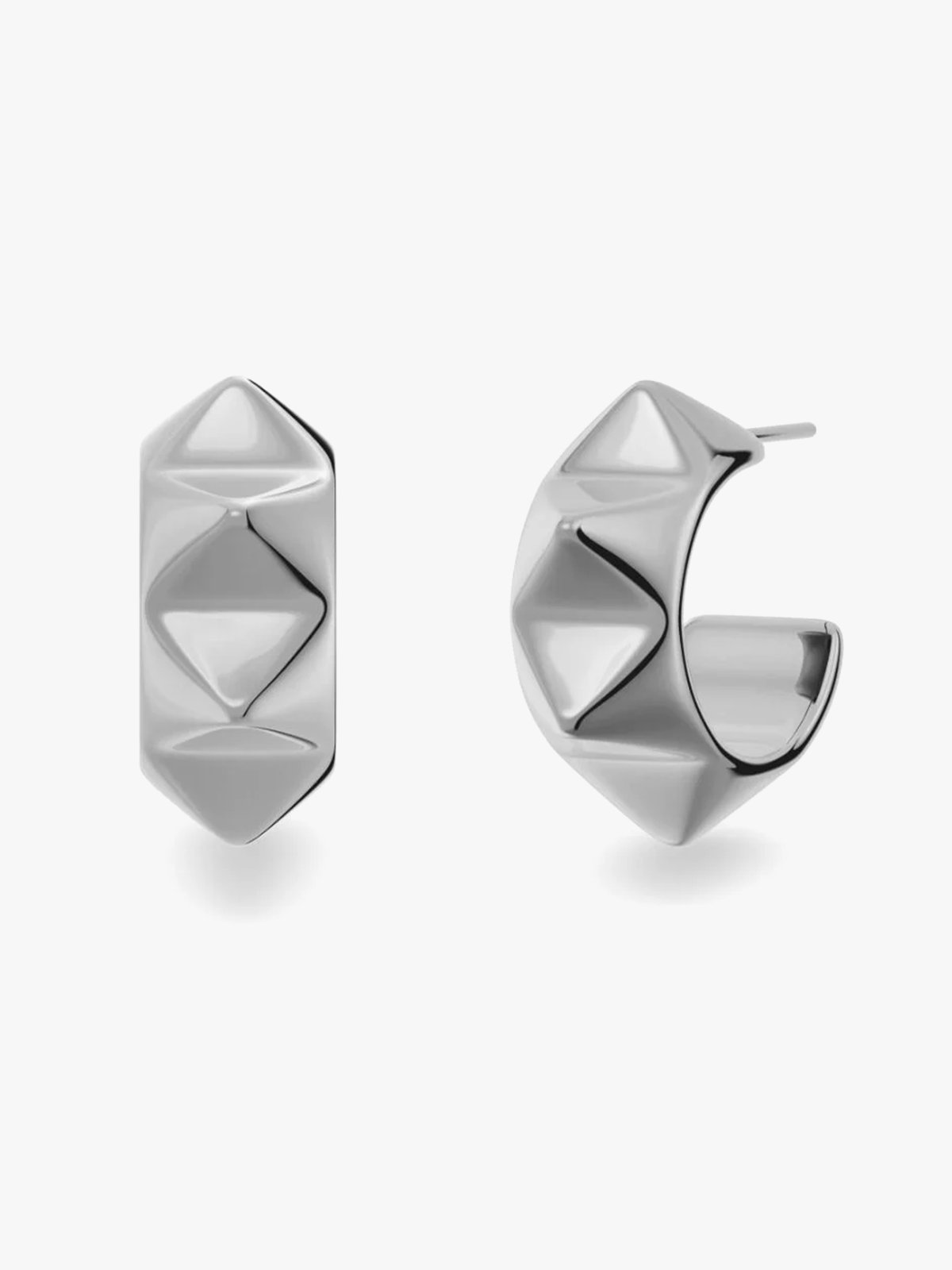 Edblad Peak Rivet Creoles Steel Sølv