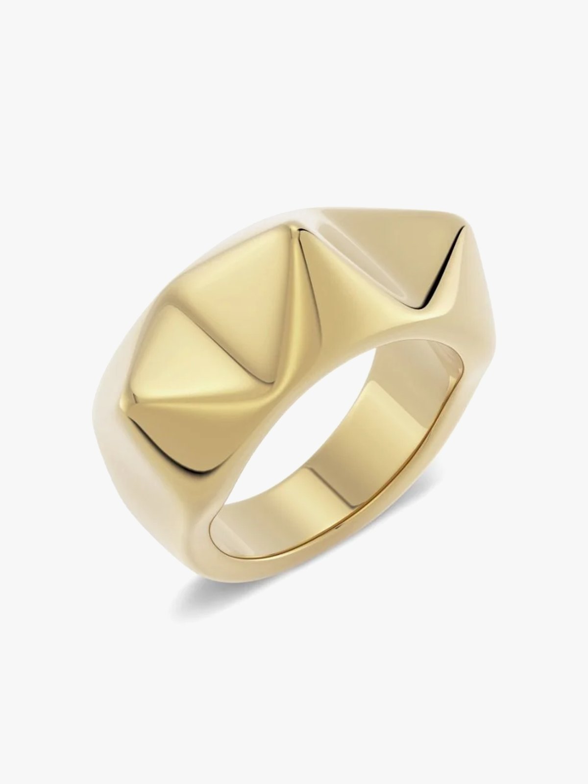 Edblad Peak Rivet Ring Gold Gullbelagt