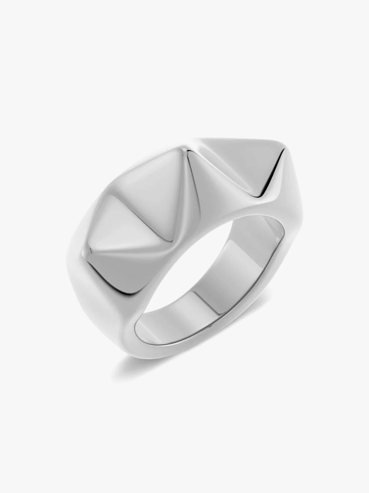 Edblad Peak Rivet Ring Steel Sølv