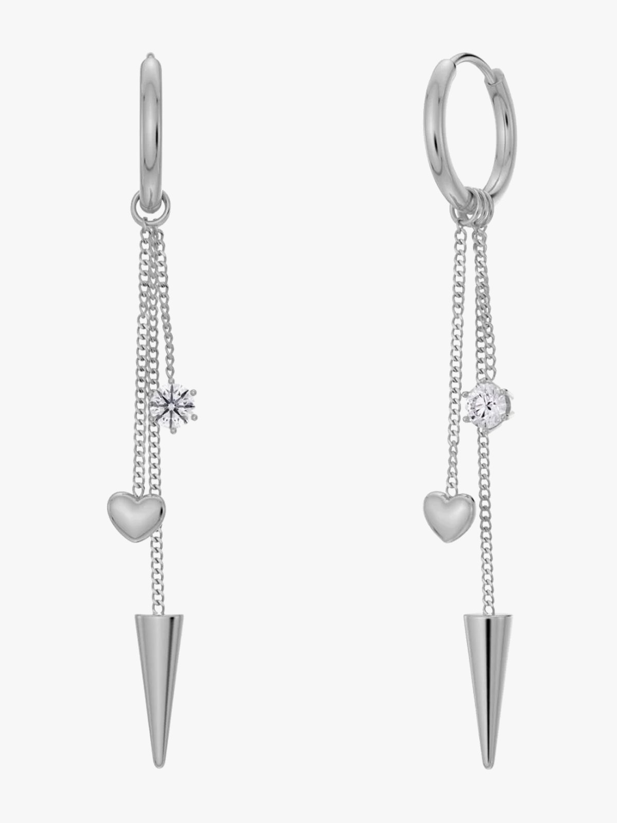 Edblad Peak Hoops Multi Heart Steel Stål