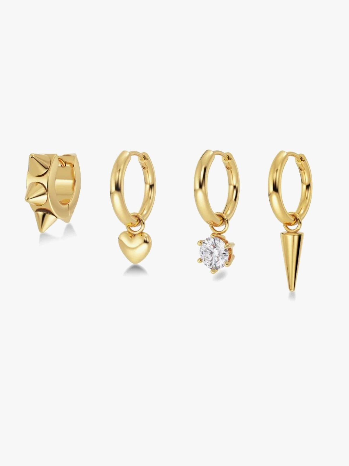 Edblad Peak Hoops One Heart Gold Gullbelagt