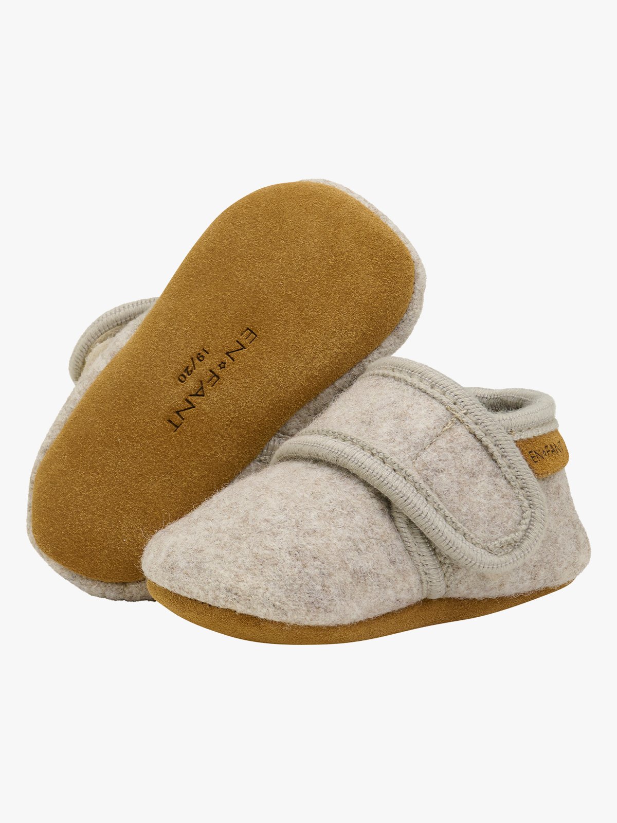 En Fant Baby Wool slippers Sand Melange