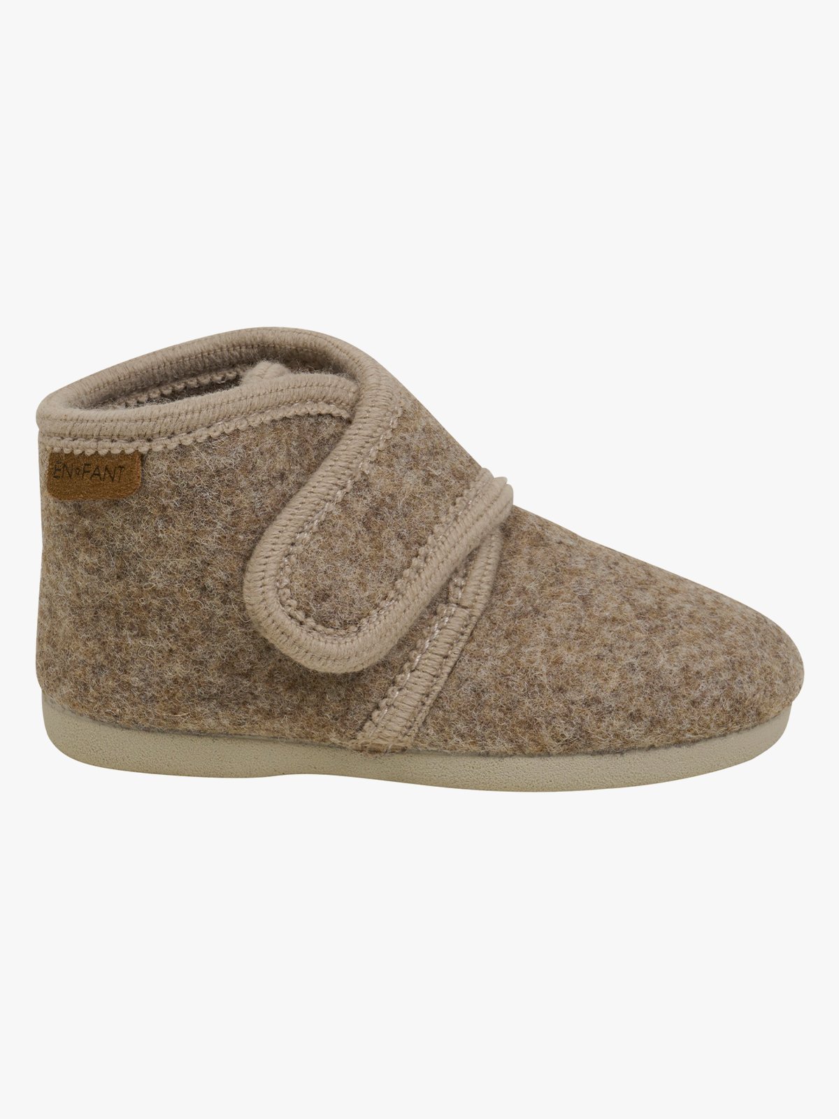 En Fant Slippers Wool Velcro Walnut Melange