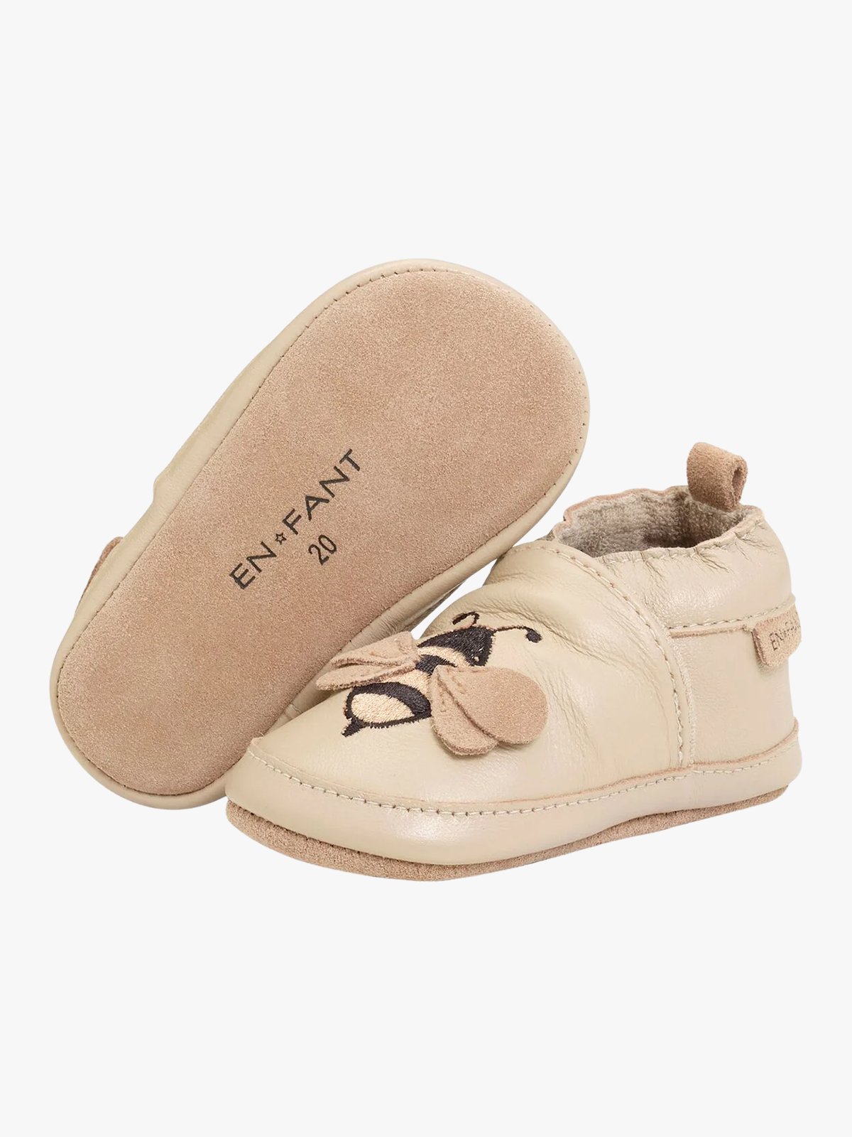 En Fant Leather shoe Applique White Pepper