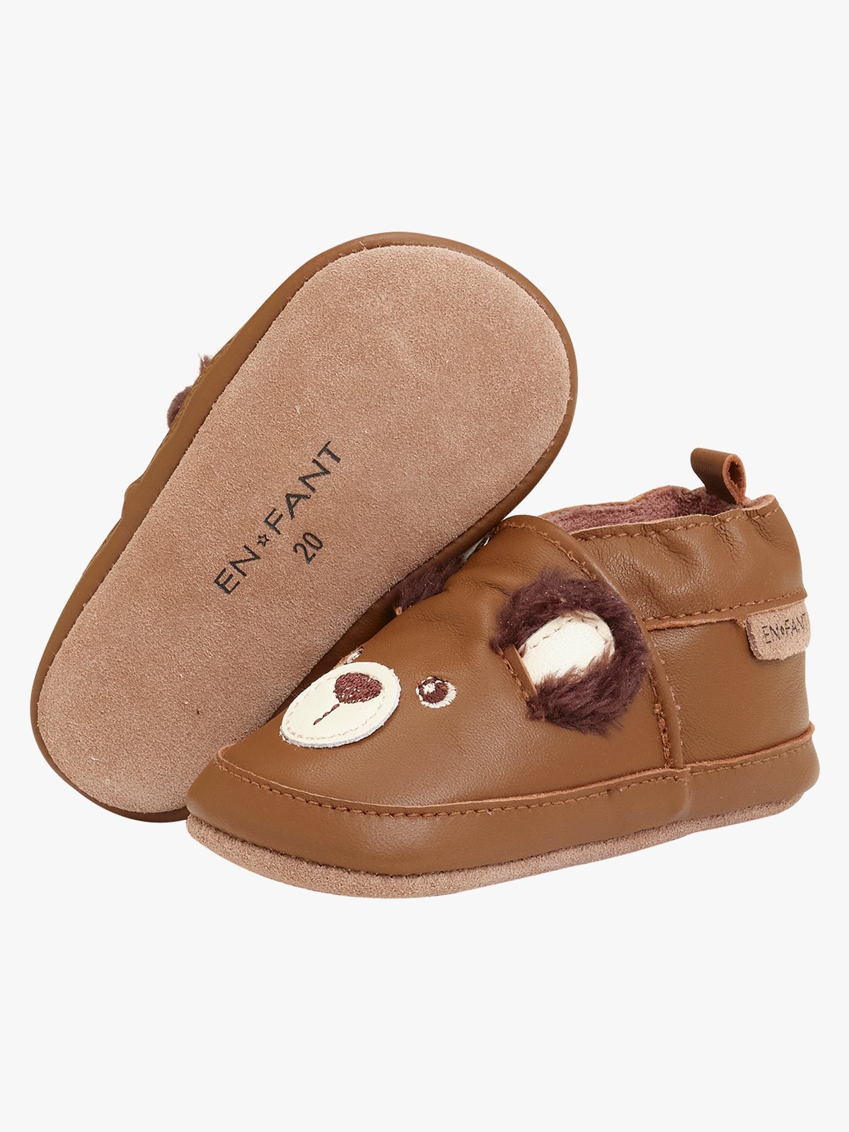 En Fant Leather shoe Applique Toasted Coconut