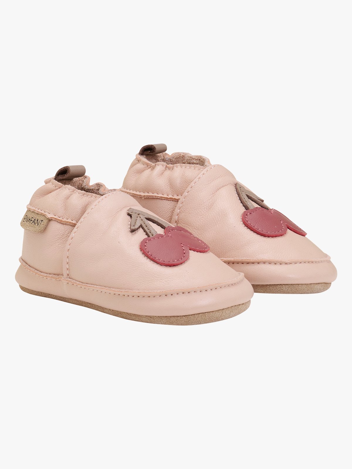 En Fant Leather shoe Applique Rose Dust