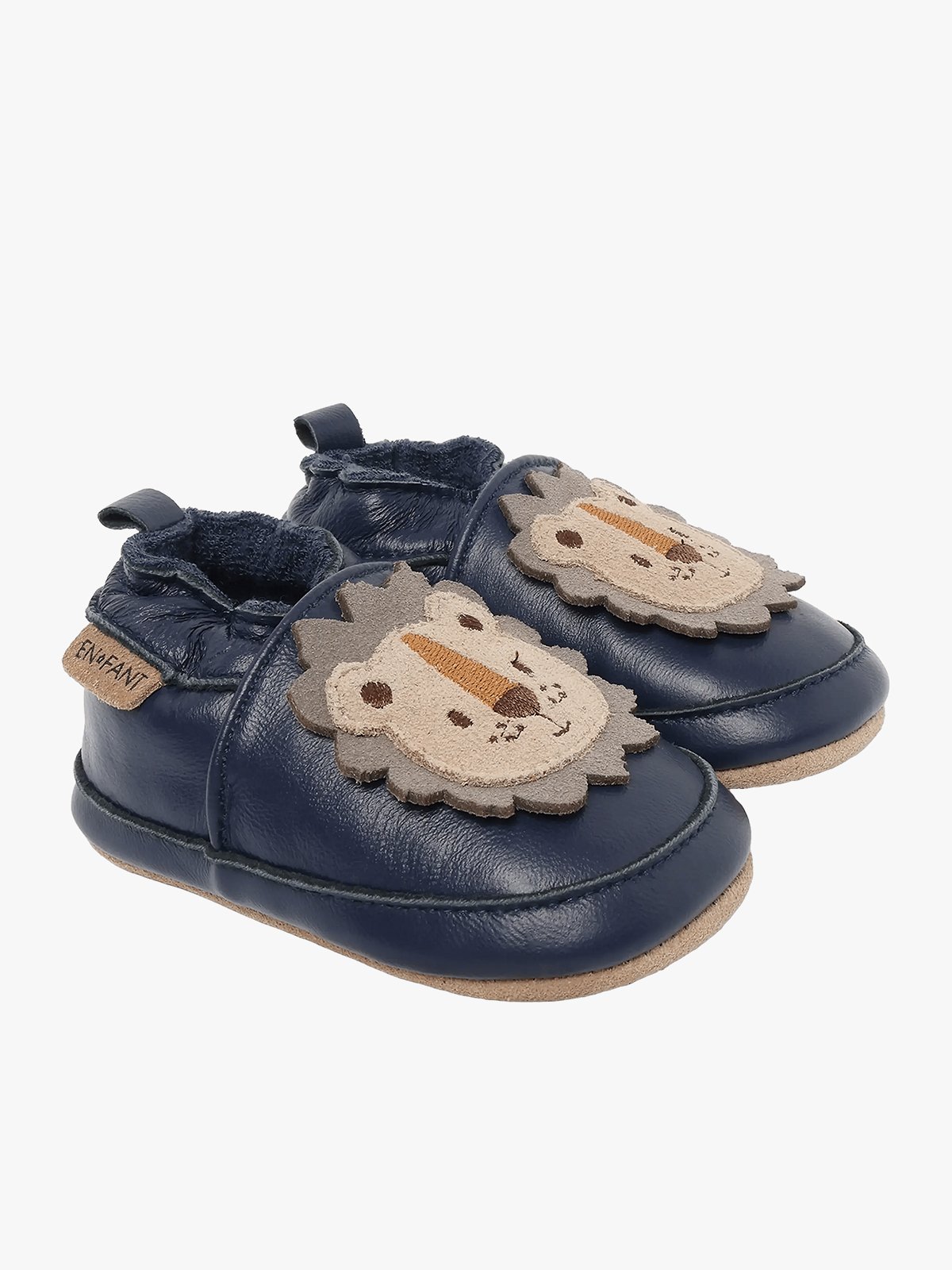 En Fant Leather shoe Applique Black Iris
