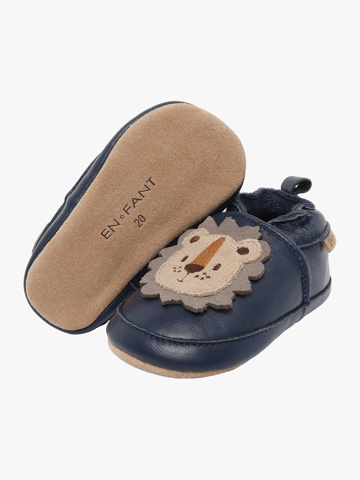 En Fant Leather shoe Applique Black Iris