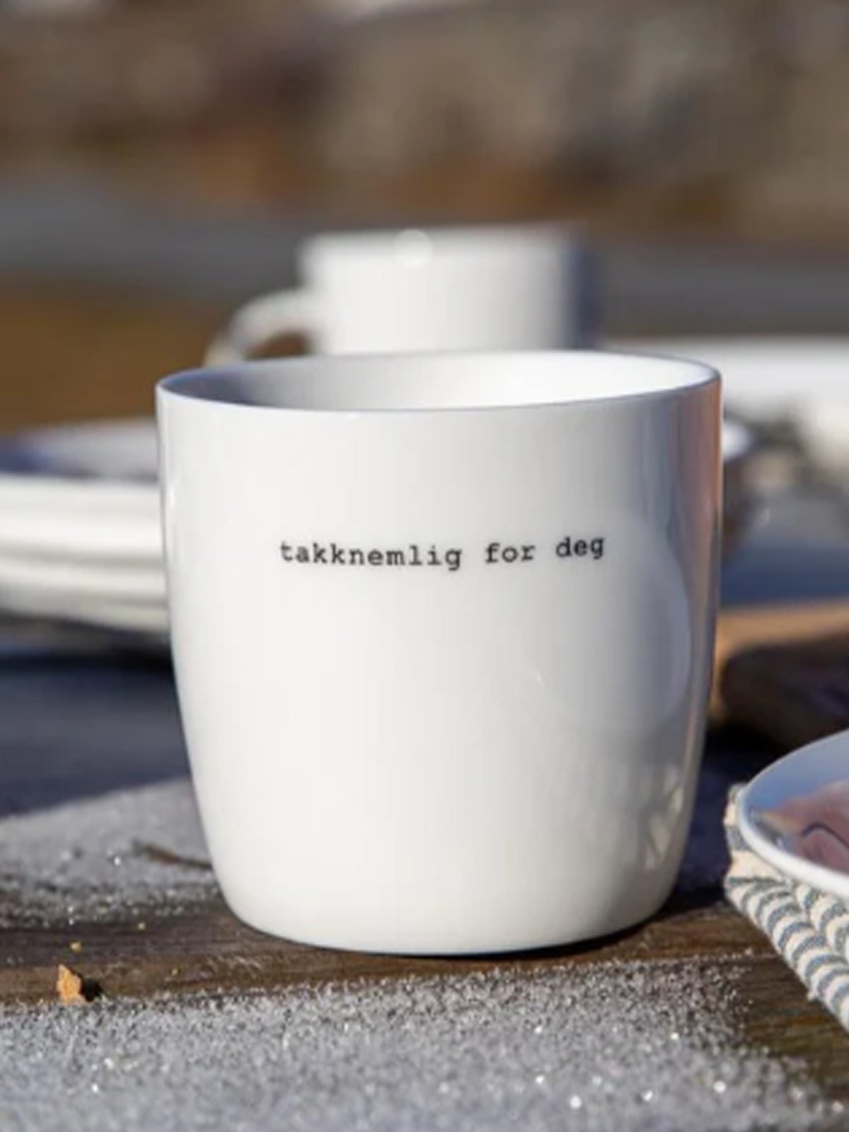 Sögne Krus Hvit Takknemlig For Deg Hvit