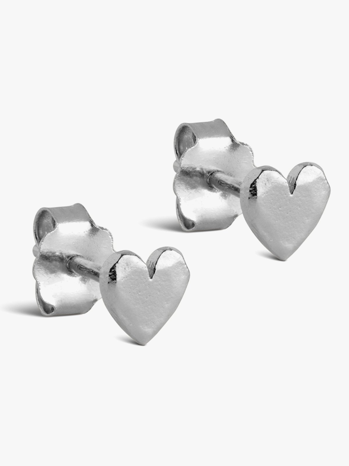 ENAMEL Copenhagen Heart Studs Sølv