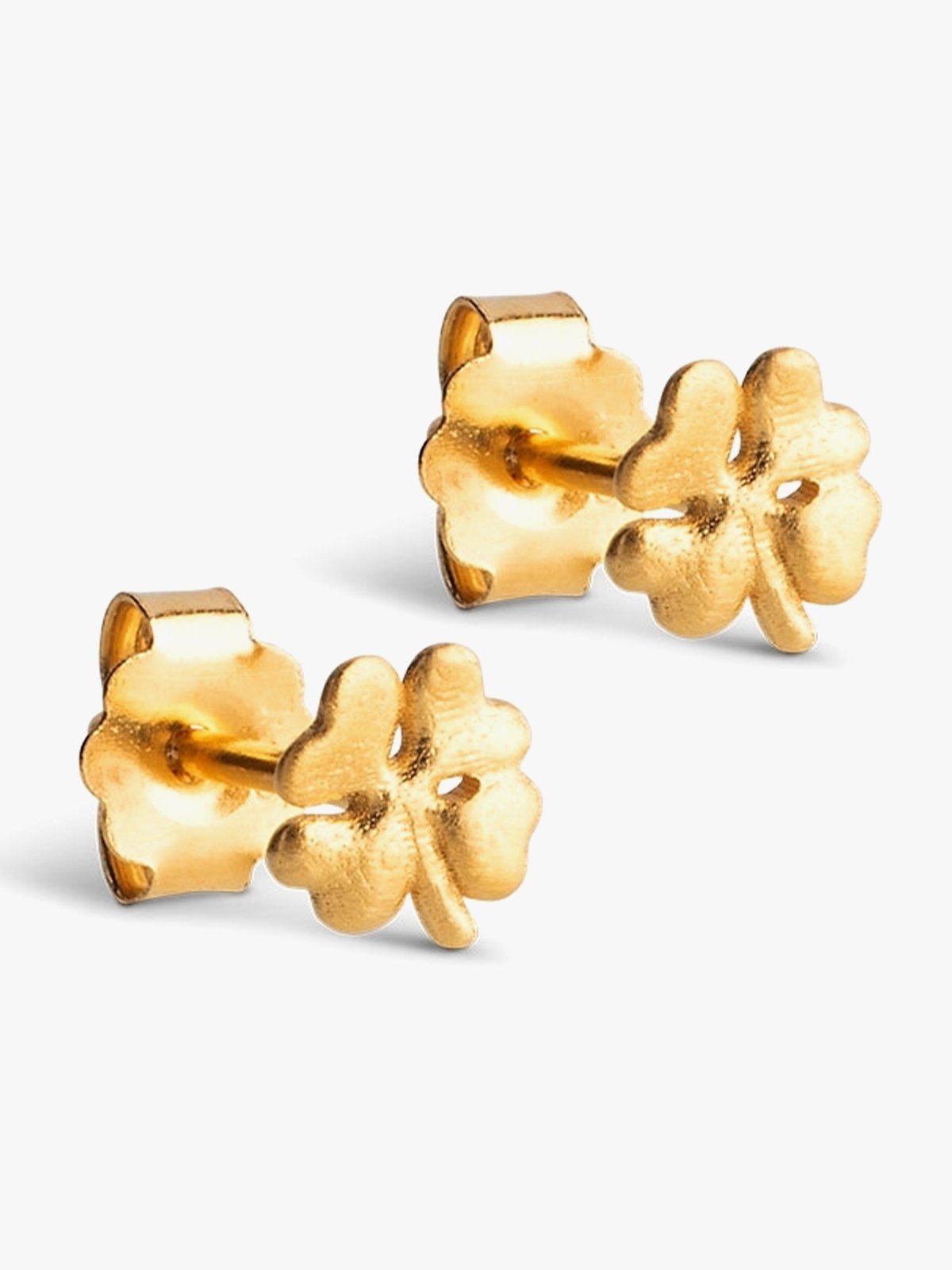 ENAMEL Copenhagen Organic Clover Mini Studs Gull