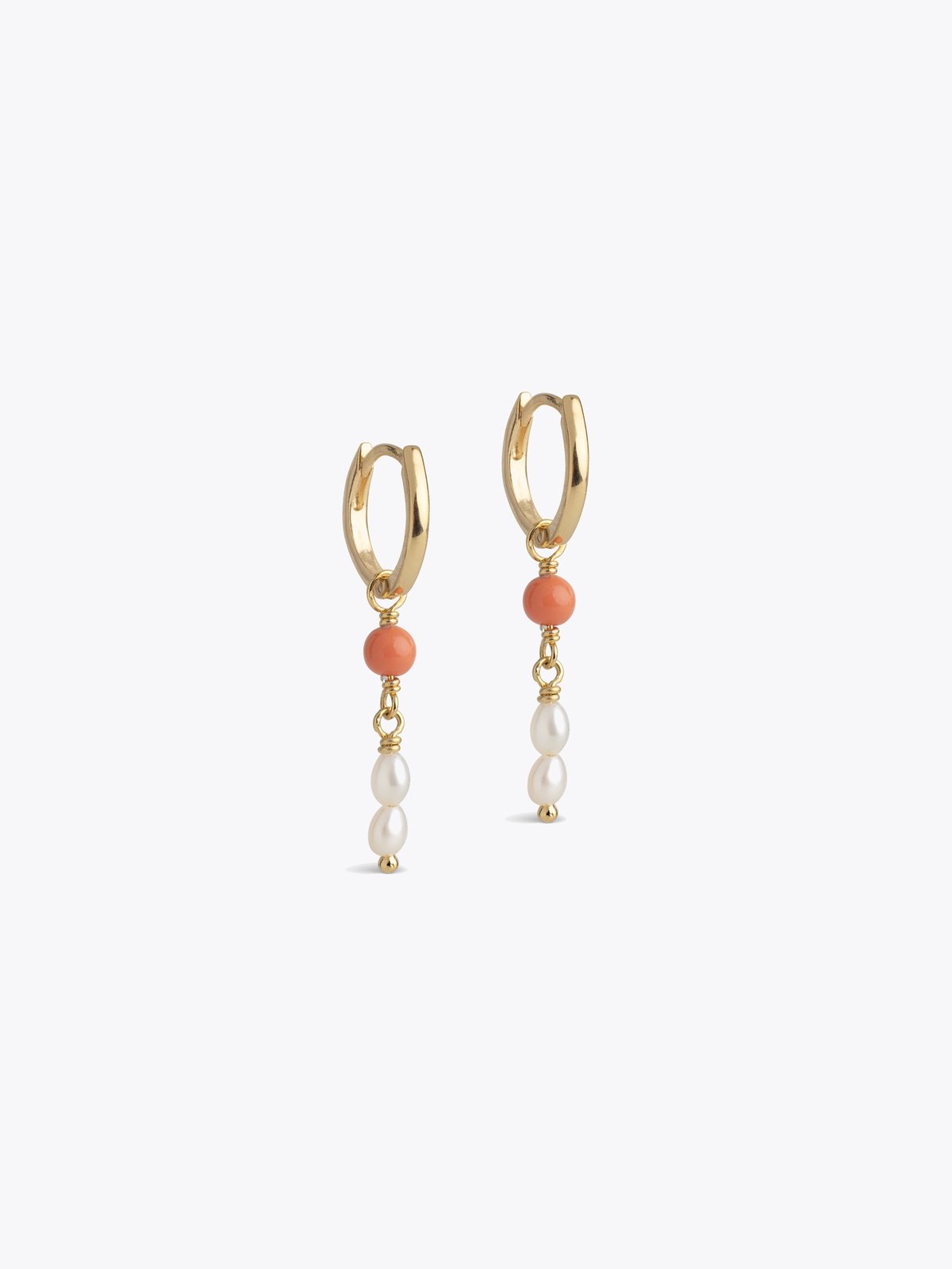 ENAMEL Copenhagen Liva Hoops Light Coral