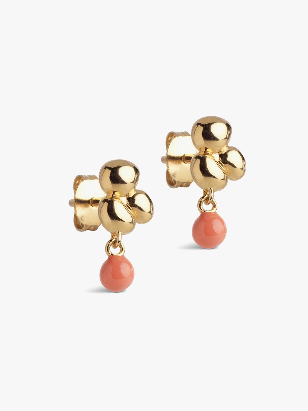 ENAMEL Copenhagen Nara Ball Earrings Light Coral