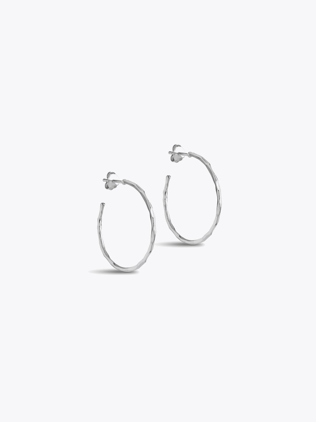 ENAMEL Copenhagen Organic Arena Medium Hoops Sølv