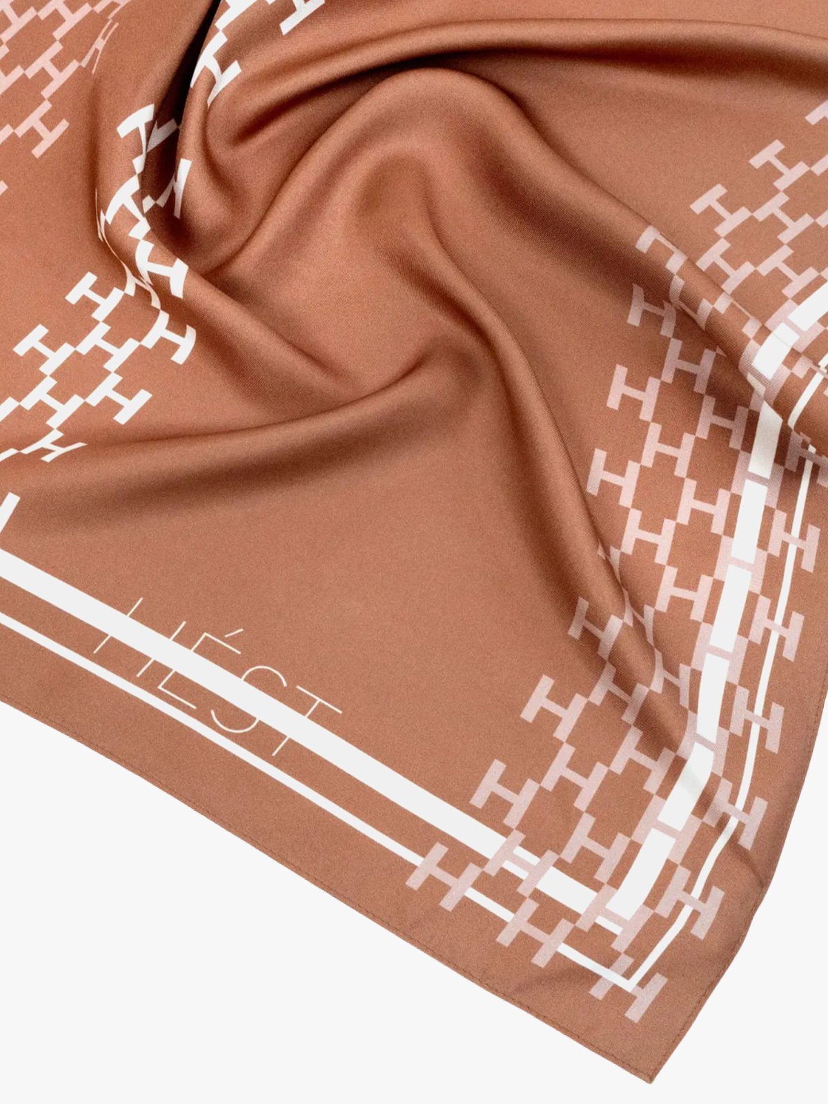 Hést Isadora Silk Scarf Large Mocha Mousse