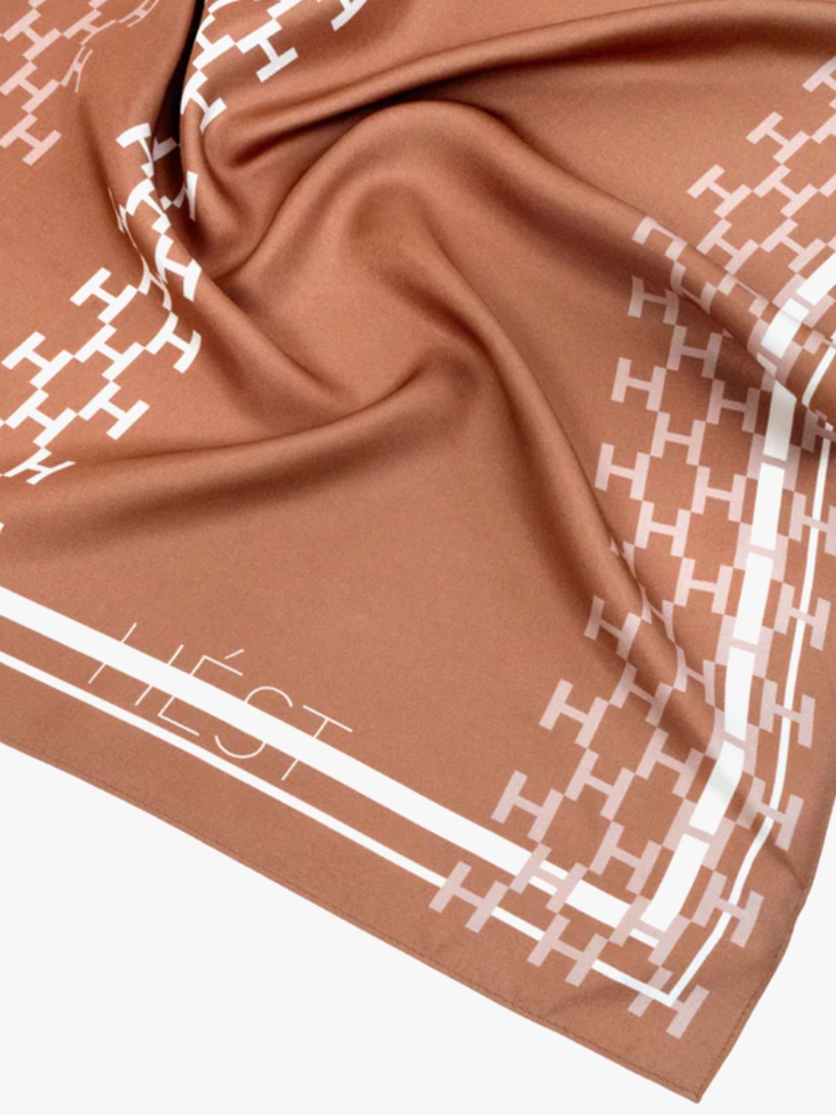Hést Isadora Silk Scarf Small Mocha Mousse