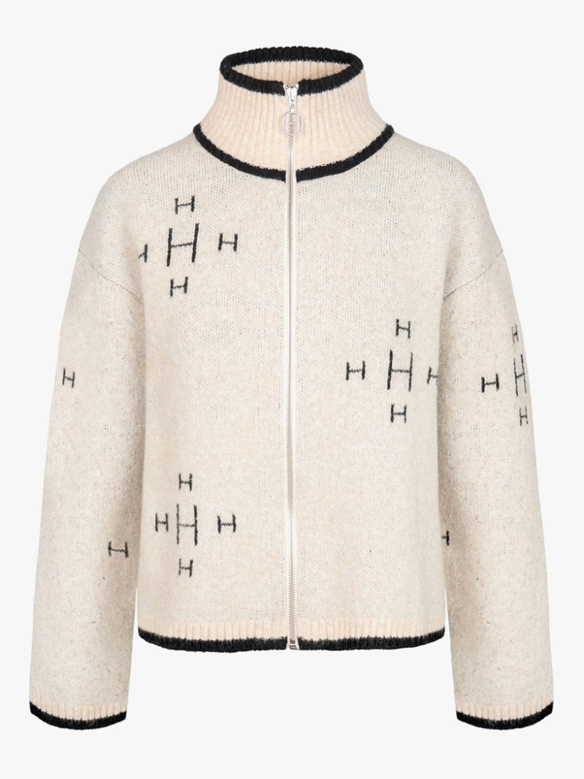 Hést Iben Zip Jacket Light Beige Melange
